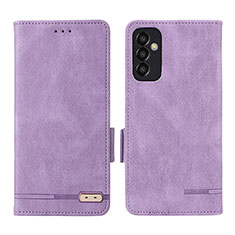 Coque Portefeuille Livre Cuir Etui Clapet L03Z pour Samsung Galaxy F13 4G Violet