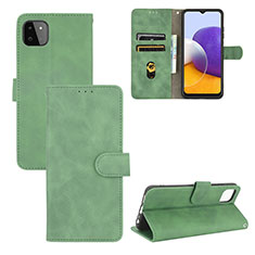 Coque Portefeuille Livre Cuir Etui Clapet L03Z pour Samsung Galaxy F42 5G Vert