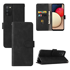 Coque Portefeuille Livre Cuir Etui Clapet L03Z pour Samsung Galaxy M02s Noir