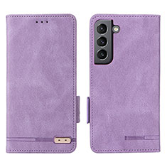 Coque Portefeuille Livre Cuir Etui Clapet L03Z pour Samsung Galaxy S23 Plus 5G Violet