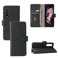 Coque Portefeuille Livre Cuir Etui Clapet L03Z pour Samsung Galaxy Z Fold3 5G Noir