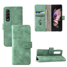 Coque Portefeuille Livre Cuir Etui Clapet L03Z pour Samsung Galaxy Z Fold3 5G Vert