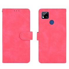 Coque Portefeuille Livre Cuir Etui Clapet L03Z pour Xiaomi POCO C3 Rose Rouge