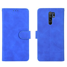 Coque Portefeuille Livre Cuir Etui Clapet L03Z pour Xiaomi Poco M2 Bleu