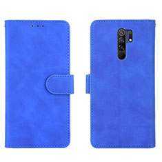 Coque Portefeuille Livre Cuir Etui Clapet L03Z pour Xiaomi Redmi 9 Bleu