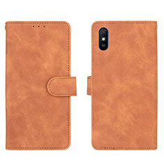 Coque Portefeuille Livre Cuir Etui Clapet L03Z pour Xiaomi Redmi 9A Marron