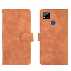 Coque Portefeuille Livre Cuir Etui Clapet L03Z pour Xiaomi Redmi 9C NFC Marron