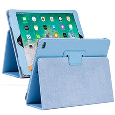 Coque Portefeuille Livre Cuir Etui Clapet L04 pour Apple iPad 10.2 (2019) Bleu Clair