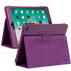 Coque Portefeuille Livre Cuir Etui Clapet L04 pour Apple iPad 10.2 (2021) Violet