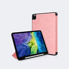 Coque Portefeuille Livre Cuir Etui Clapet L04 pour Apple iPad Pro 12.9 (2021) Or Rose