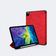 Coque Portefeuille Livre Cuir Etui Clapet L04 pour Apple iPad Pro 12.9 (2022) Rouge