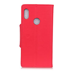 Coque Portefeuille Livre Cuir Etui Clapet L04 pour BQ Aquaris C Rouge