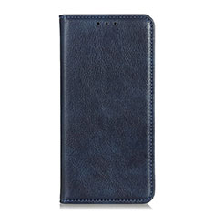 Coque Portefeuille Livre Cuir Etui Clapet L04 pour Google Pixel 4 Bleu