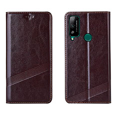 Coque Portefeuille Livre Cuir Etui Clapet L04 pour Huawei Honor Play4T Marron