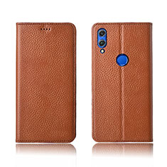 Coque Portefeuille Livre Cuir Etui Clapet L04 pour Huawei Honor V10 Lite Orange