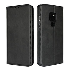 Coque Portefeuille Livre Cuir Etui Clapet L04 pour Huawei Mate 20 Noir