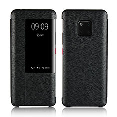 Coque Portefeuille Livre Cuir Etui Clapet L04 pour Huawei Mate 20 Pro Noir