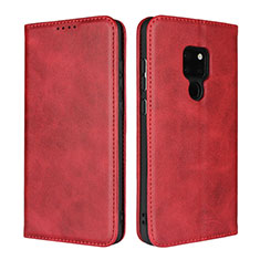 Coque Portefeuille Livre Cuir Etui Clapet L04 pour Huawei Mate 20 Rouge