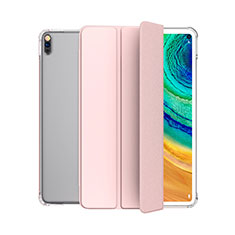 Coque Portefeuille Livre Cuir Etui Clapet L04 pour Huawei MatePad Rose