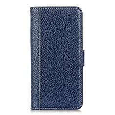 Coque Portefeuille Livre Cuir Etui Clapet L04 pour Huawei Y7p Bleu