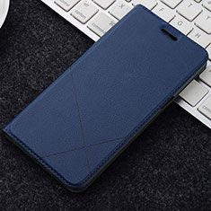 Coque Portefeuille Livre Cuir Etui Clapet L04 pour OnePlus 5T A5010 Bleu