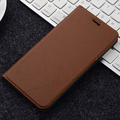 Coque Portefeuille Livre Cuir Etui Clapet L04 pour OnePlus 5T A5010 Marron