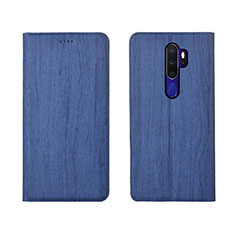 Coque Portefeuille Livre Cuir Etui Clapet L04 pour Oppo A5 (2020) Bleu