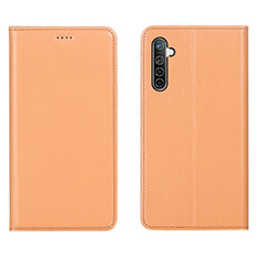 Coque Portefeuille Livre Cuir Etui Clapet L04 pour Realme X2 Orange