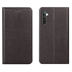 Coque Portefeuille Livre Cuir Etui Clapet L04 pour Realme XT Marron