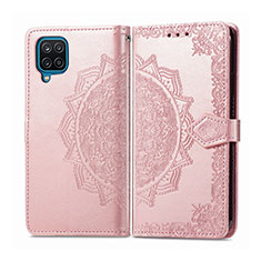 Coque Portefeuille Livre Cuir Etui Clapet L04 pour Samsung Galaxy A12 5G Or Rose