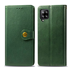 Coque Portefeuille Livre Cuir Etui Clapet L04 pour Samsung Galaxy A42 5G Vert