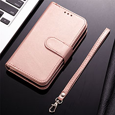 Coque Portefeuille Livre Cuir Etui Clapet L04 pour Samsung Galaxy S20 Plus 5G Or Rose