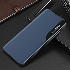 Coque Portefeuille Livre Cuir Etui Clapet L04 pour Samsung Galaxy S21 FE 5G Bleu