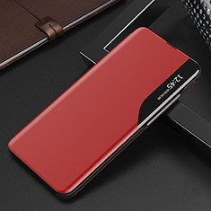 Coque Portefeuille Livre Cuir Etui Clapet L04 pour Samsung Galaxy S21 FE 5G Rouge