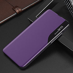 Coque Portefeuille Livre Cuir Etui Clapet L04 pour Samsung Galaxy S21 FE 5G Violet