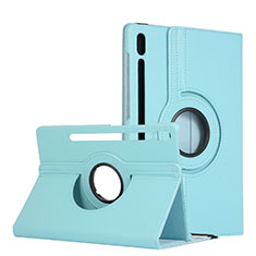 Coque Portefeuille Livre Cuir Etui Clapet L04 pour Samsung Galaxy Tab S6 10.5 SM-T860 Bleu Ciel