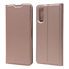 Coque Portefeuille Livre Cuir Etui Clapet L04 pour Sony Xperia 10 II Or Rose