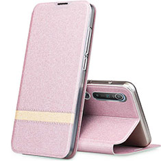 Coque Portefeuille Livre Cuir Etui Clapet L04 pour Xiaomi Mi 10 Or Rose