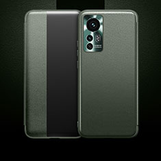Coque Portefeuille Livre Cuir Etui Clapet L04 pour Xiaomi Mi 12S Pro 5G Vert Armee