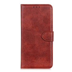 Coque Portefeuille Livre Cuir Etui Clapet L04 pour Xiaomi Redmi 9 Prime India Marron