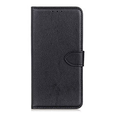 Coque Portefeuille Livre Cuir Etui Clapet L04 pour Xiaomi Redmi 9 Prime India Noir