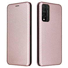 Coque Portefeuille Livre Cuir Etui Clapet L04Z pour Huawei Honor 10X Lite Or Rose