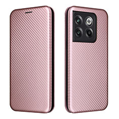 Coque Portefeuille Livre Cuir Etui Clapet L04Z pour OnePlus 10T 5G Or Rose