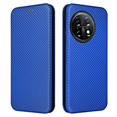 Coque Portefeuille Livre Cuir Etui Clapet L04Z pour OnePlus 11 5G Bleu