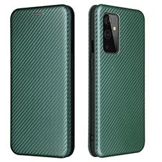 Coque Portefeuille Livre Cuir Etui Clapet L04Z pour OnePlus 9 5G Vert