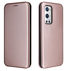 Coque Portefeuille Livre Cuir Etui Clapet L04Z pour OnePlus 9 Pro 5G Or Rose