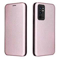 Coque Portefeuille Livre Cuir Etui Clapet L04Z pour OnePlus 9RT 5G Or Rose