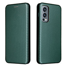 Coque Portefeuille Livre Cuir Etui Clapet L04Z pour OnePlus Nord 2 5G Vert