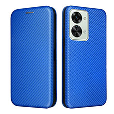 Coque Portefeuille Livre Cuir Etui Clapet L04Z pour OnePlus Nord 2T 5G Bleu