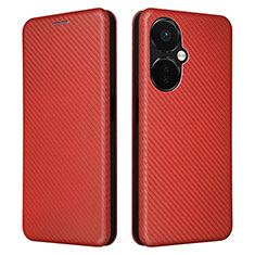 Coque Portefeuille Livre Cuir Etui Clapet L04Z pour OnePlus Nord CE 3 5G Marron